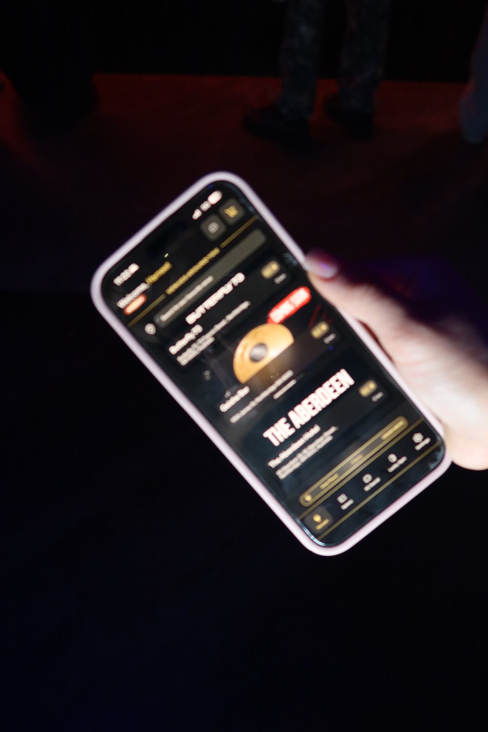 The XS World app in use during the event